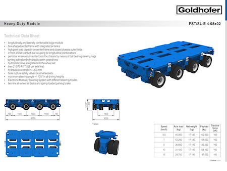 Goldhofer PST/SL-E 4-08x02 Modular trailer